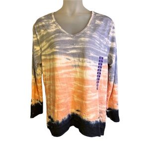 Green Tea Women Plus Size 2X Tie Dye Top